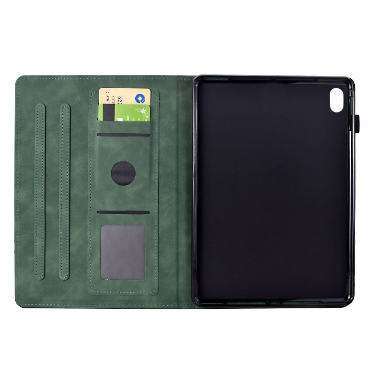 For iPad 2025 / 2022 Cats Embossed Leather Smart Tablet Case(Green) - iPad 2025 / 2022 Cases by buy2fix | Online Shopping UK | buy2fix