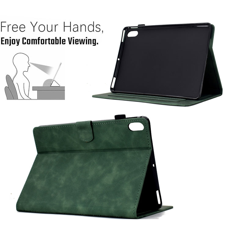 For iPad 2025 / 2022 Cats Embossed Leather Smart Tablet Case(Green) - iPad 2025 / 2022 Cases by buy2fix | Online Shopping UK | buy2fix