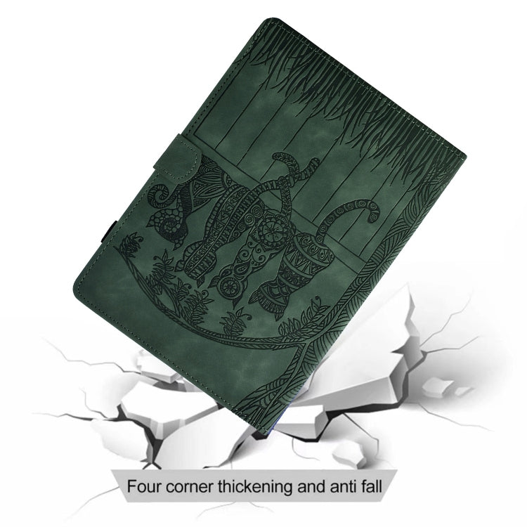 For iPad 2025 / 2022 Cats Embossed Leather Smart Tablet Case(Green) - iPad 2025 / 2022 Cases by buy2fix | Online Shopping UK | buy2fix