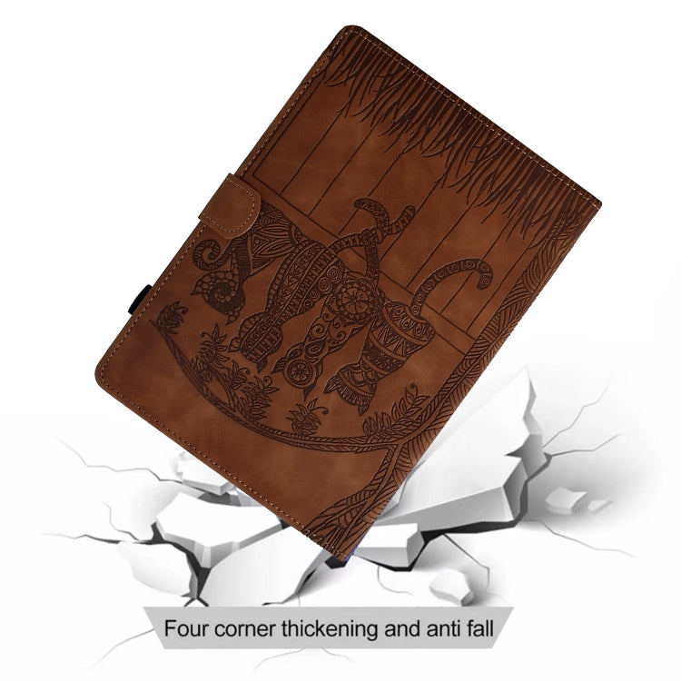 For iPad 2025 / 2022 Cats Embossed Leather Smart Tablet Case(Brown) - iPad 2025 / 2022 Cases by buy2fix | Online Shopping UK | buy2fix