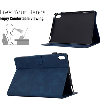 For iPad 2025 / 2022 Cats Embossed Leather Smart Tablet Case(Dark Blue) - iPad 2025 / 2022 Cases by buy2fix | Online Shopping UK | buy2fix