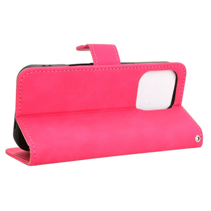 For iPhone 16 Pro Skin Feel Magnetic Flip Leather Phone Case(Rose Red) by buy2fix