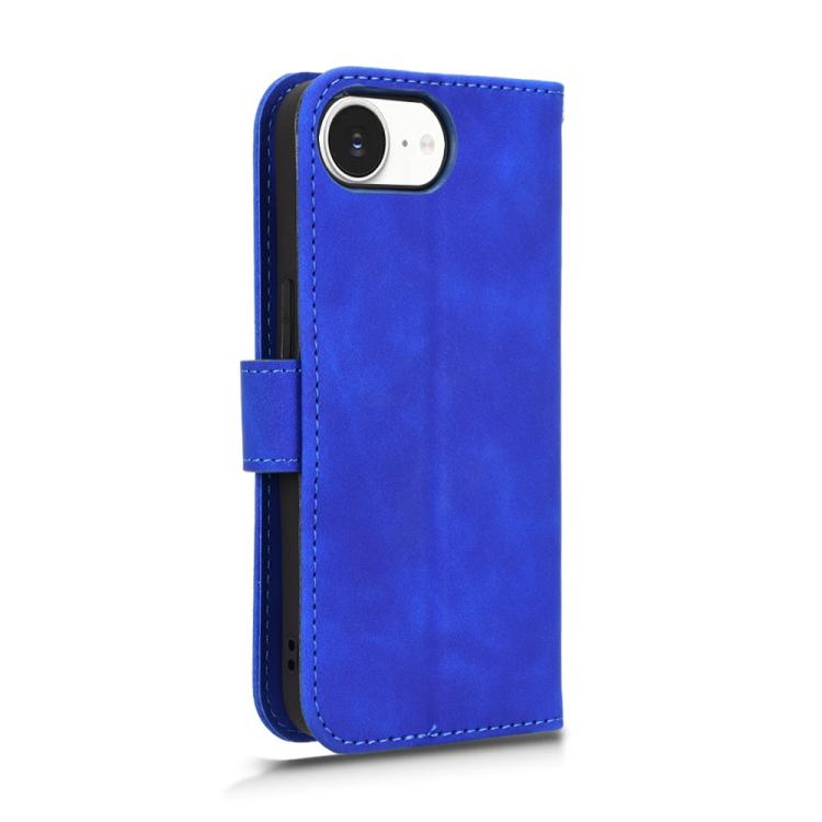 For iPhone 16e Skin Feel Magnetic Flip Leather Phone Case(Blue) - iPhone 16e Cases by buy2fix | Online Shopping UK | buy2fix