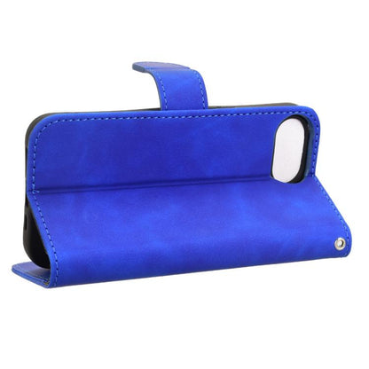 For iPhone 16e Skin Feel Magnetic Flip Leather Phone Case(Blue) - iPhone 16e Cases by buy2fix | Online Shopping UK | buy2fix