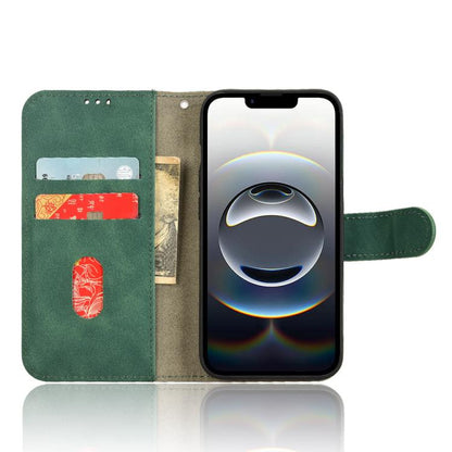 For iPhone 16e Skin Feel Magnetic Flip Leather Phone Case(Green) - iPhone 16e Cases by buy2fix | Online Shopping UK | buy2fix