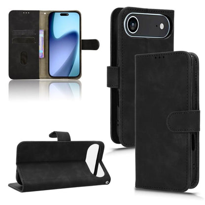 For iPhone Air Skin Feel Magnetic Flip Leather Phone Case(Black) - iPhone Air Cases by buy2fix | Online Shopping UK | buy2fix