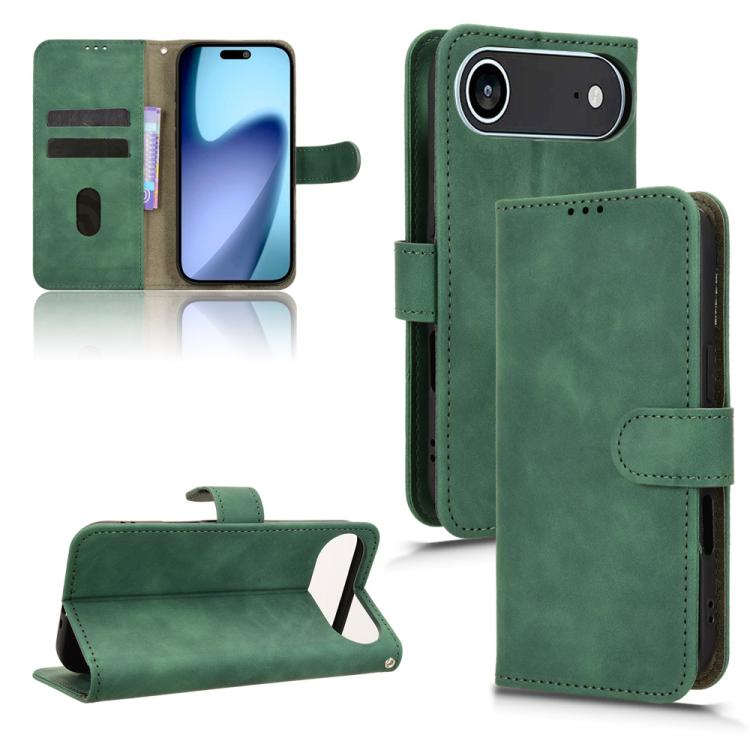 For iPhone Air Skin Feel Magnetic Flip Leather Phone Case(Green) - iPhone Air Cases by buy2fix | Online Shopping UK | buy2fix