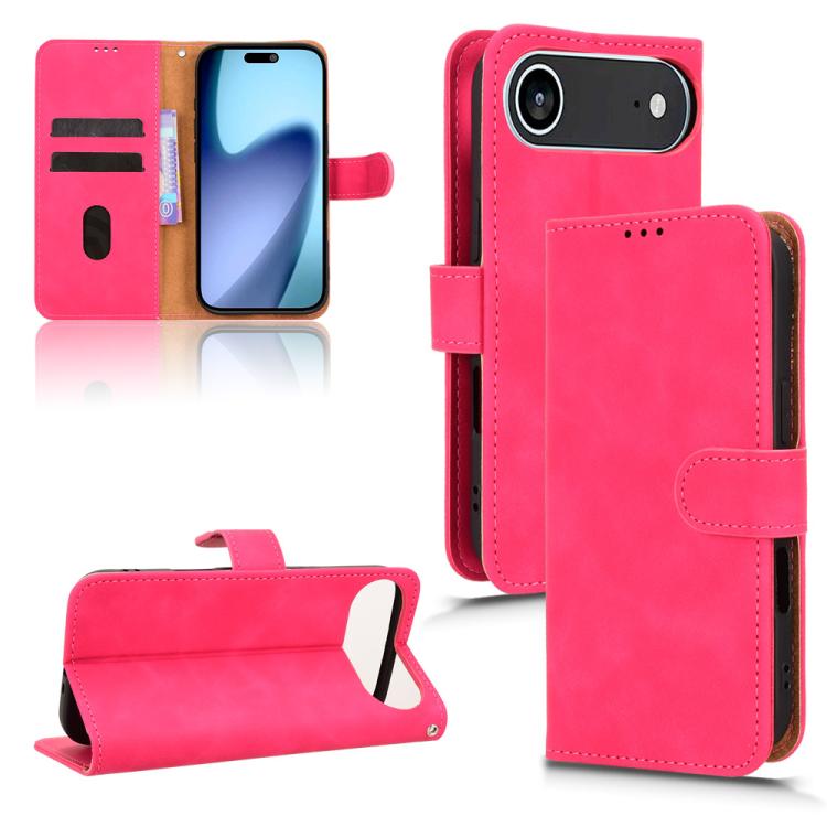 For iPhone Air Skin Feel Magnetic Flip Leather Phone Case(Rose Red) - iPhone Air Cases by buy2fix | Online Shopping UK | buy2fix