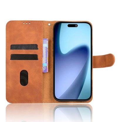 For iPhone Air Skin Feel Magnetic Flip Leather Phone Case(Brown) - iPhone Air Cases by buy2fix | Online Shopping UK | buy2fix
