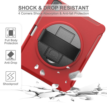 For iPad Pro 12.9 inch (2020) 360 Degree Rotation PC+TPU Protective Cover with Holder & Hand Strap & Pen Slot(Red) - iPad Pro 12.9 (2018) Cases by buy2fix | Online Shopping UK | buy2fix