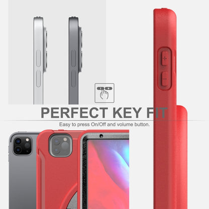 For iPad Pro 12.9 inch (2020) 360 Degree Rotation PC+TPU Protective Cover with Holder & Hand Strap & Pen Slot(Red) - iPad Pro 12.9 (2018) Cases by buy2fix | Online Shopping UK | buy2fix