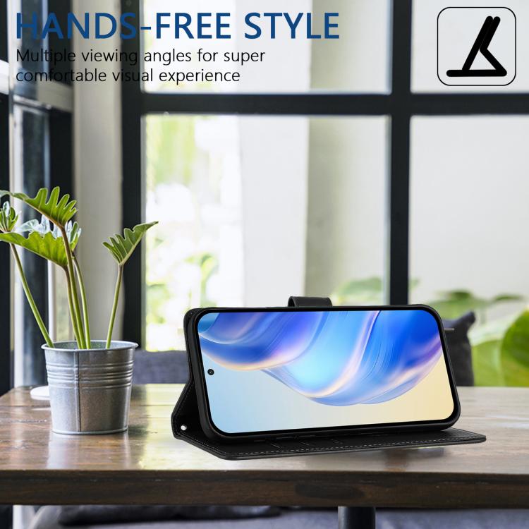 For Google Pixel 10 5G / 10 Pro 5G Global Honeycomb Embossing RFID Leather Phone Case(Black) - Google Cases by buy2fix | Online Shopping UK | buy2fix