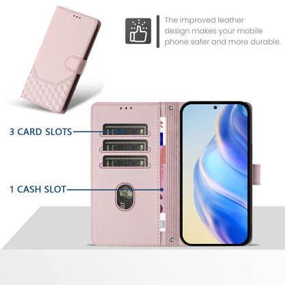 For Google Pixel 10 Pro XL 5G Global Honeycomb Embossing RFID Leather Phone Case(Pink) - Google Cases by buy2fix | Online Shopping UK | buy2fix