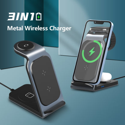 SW17 3 in 1 Metal Vertical Wireless Charger(Tarnish) by buy2fix