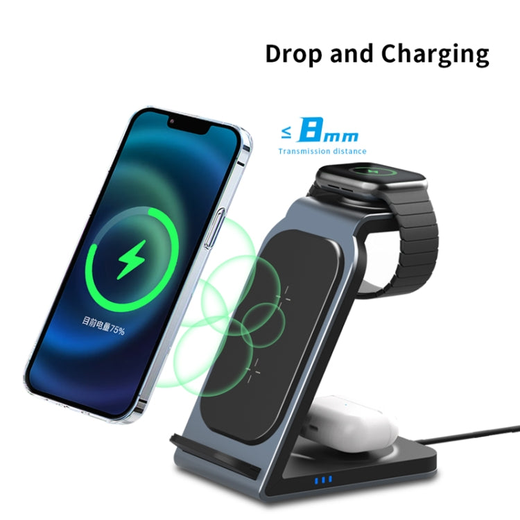 SW17 3 in 1 Metal Vertical Wireless Charger(Tarnish) by buy2fix