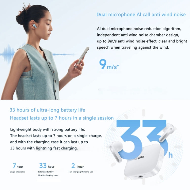Original Xiaomi Redmi Buds 6S In-ear True Wireless Earbuds(White) - In Ear Wired Earphone by Xiaomi | Online Shopping UK | buy2fix