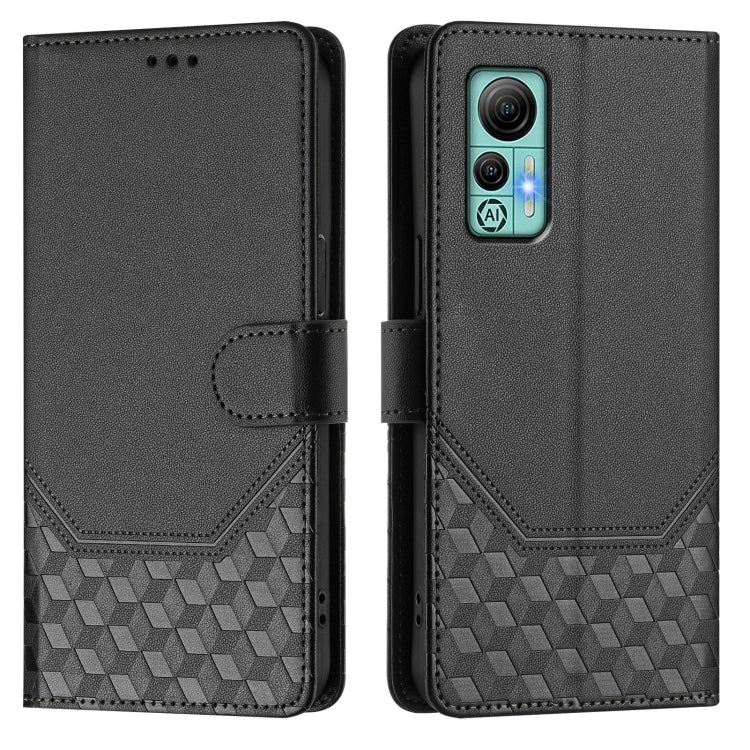 For Ulefone Note 14 Honeycomb Embossing RFID Leather Phone Case(Black) by buy2fix