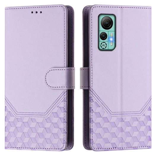 For Ulefone Note 14 Honeycomb Embossing RFID Leather Phone Case(Light Purple) by buy2fix
