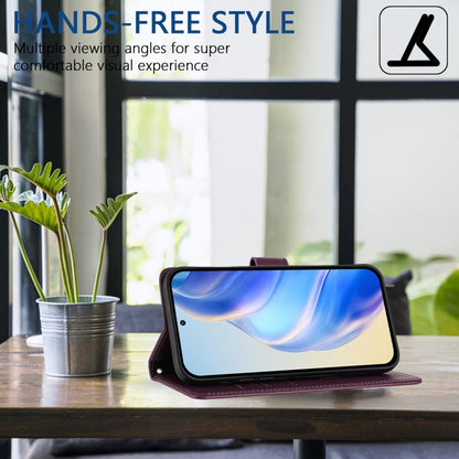 For Sony Xperia 1 VI 2024 Honeycomb Embossing RFID Leather Phone Case(Violet) by buy2fix