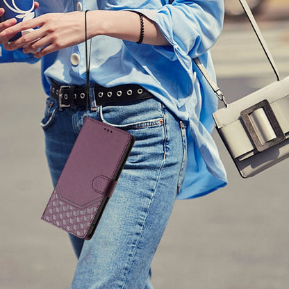 For Sony Xperia 1 VI 2024 Honeycomb Embossing RFID Leather Phone Case(Violet) by buy2fix