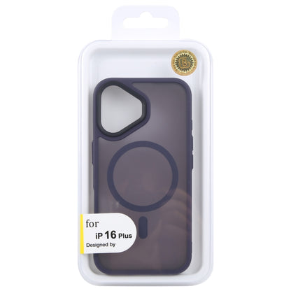 For iPhone 16 Plus GEBEI Skin Feel MagSafe Magnetic Phone Case(Purple) - iPhone 16 Plus Cases by GEBEI | Online Shopping UK | buy2fix