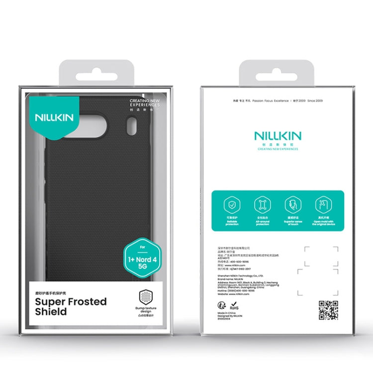 For OnePlus Nord 4 5G NILLKIN Frosted PC Phone Case(Black) - Nord 4 Cases by NILLKIN | Online Shopping UK | buy2fix