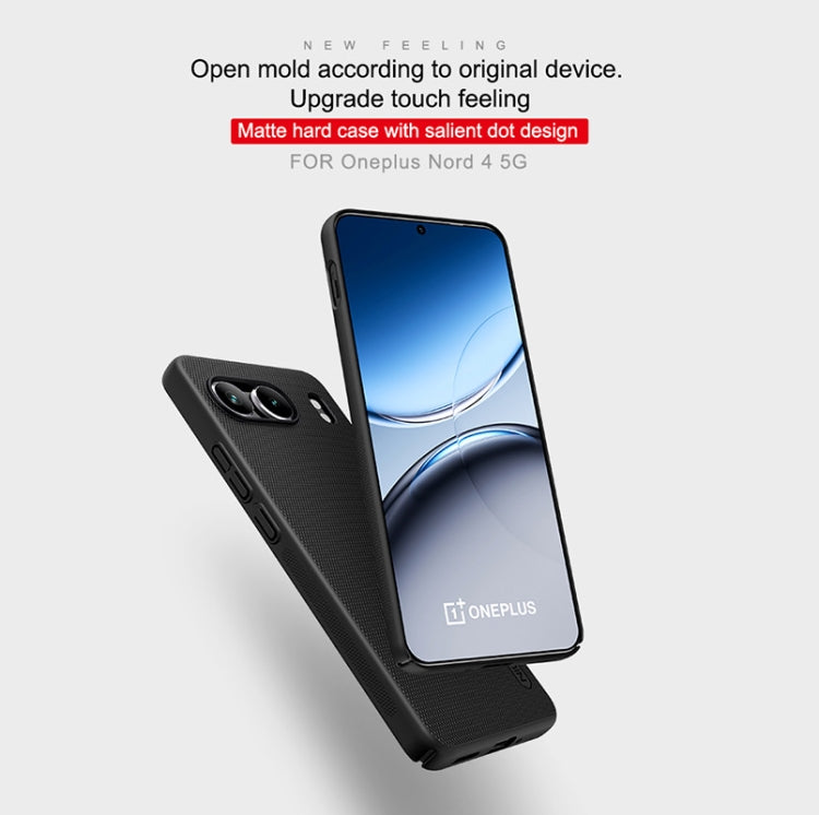 For OnePlus Nord 4 5G NILLKIN Frosted PC Phone Case(Black) - Nord 4 Cases by NILLKIN | Online Shopping UK | buy2fix