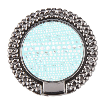 Flash Diamond Metal Mobile Phone Ring Holder(Black+Sky Blue) - Ring Holder by buy2fix | Online Shopping UK | buy2fix