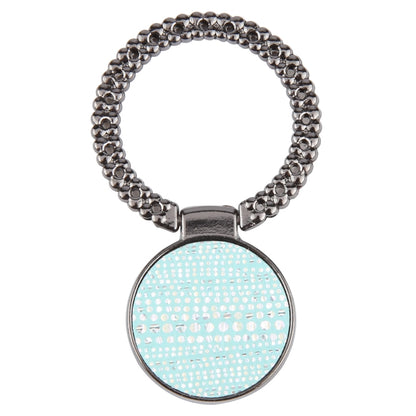 Flash Diamond Metal Mobile Phone Ring Holder(Black+Sky Blue) - Ring Holder by buy2fix | Online Shopping UK | buy2fix