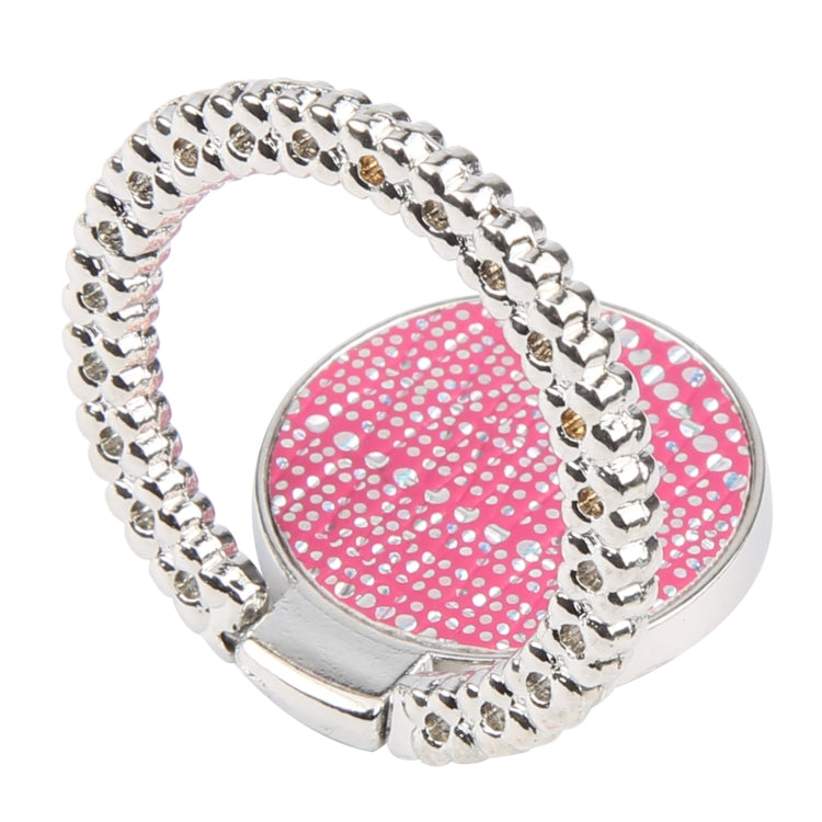 Flash Diamond Metal Mobile Phone Ring Holder(Silver+Rose Red) - Ring Holder by buy2fix | Online Shopping UK | buy2fix