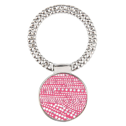 Flash Diamond Metal Mobile Phone Ring Holder(Silver+Rose Red) - Ring Holder by buy2fix | Online Shopping UK | buy2fix