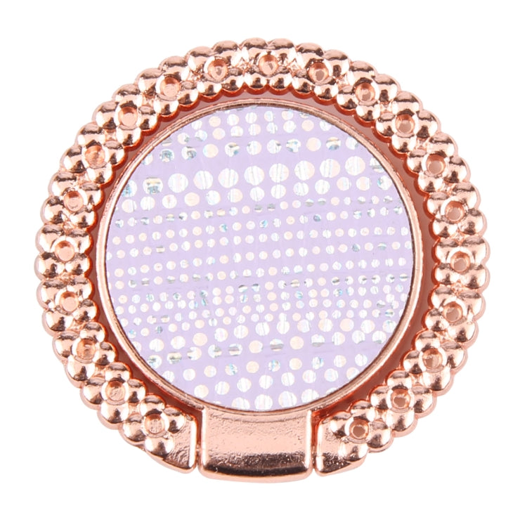 Flash Diamond Metal Mobile Phone Ring Holder(Rose Gold+Purple) - Ring Holder by buy2fix | Online Shopping UK | buy2fix