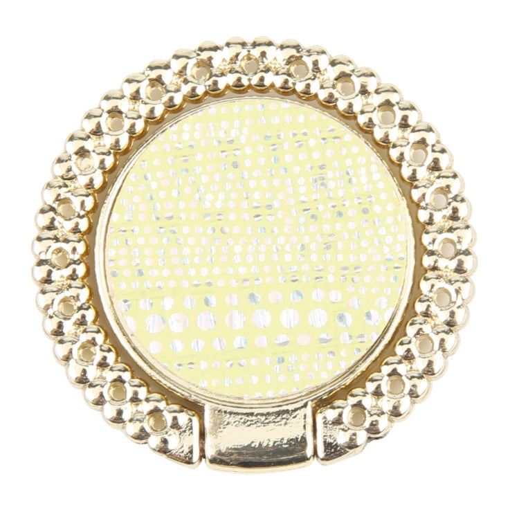 Flash Diamond Metal Mobile Phone Ring Holder(Gold+Yellow) - Ring Holder by buy2fix | Online Shopping UK | buy2fix