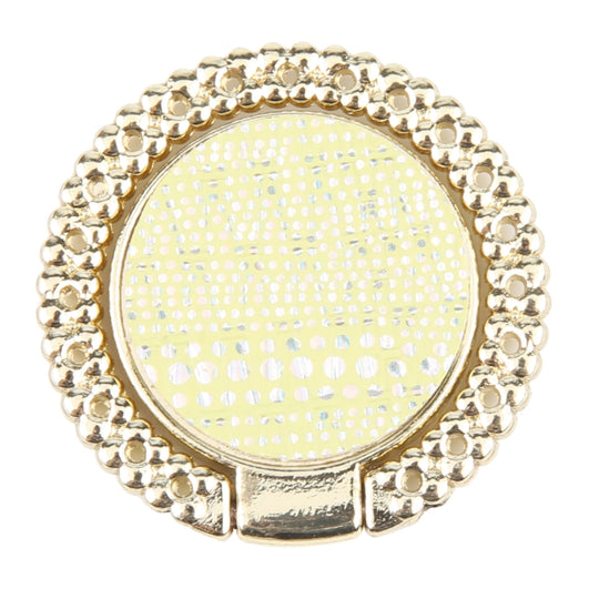 Flash Diamond Metal Mobile Phone Ring Holder(Gold+Yellow)