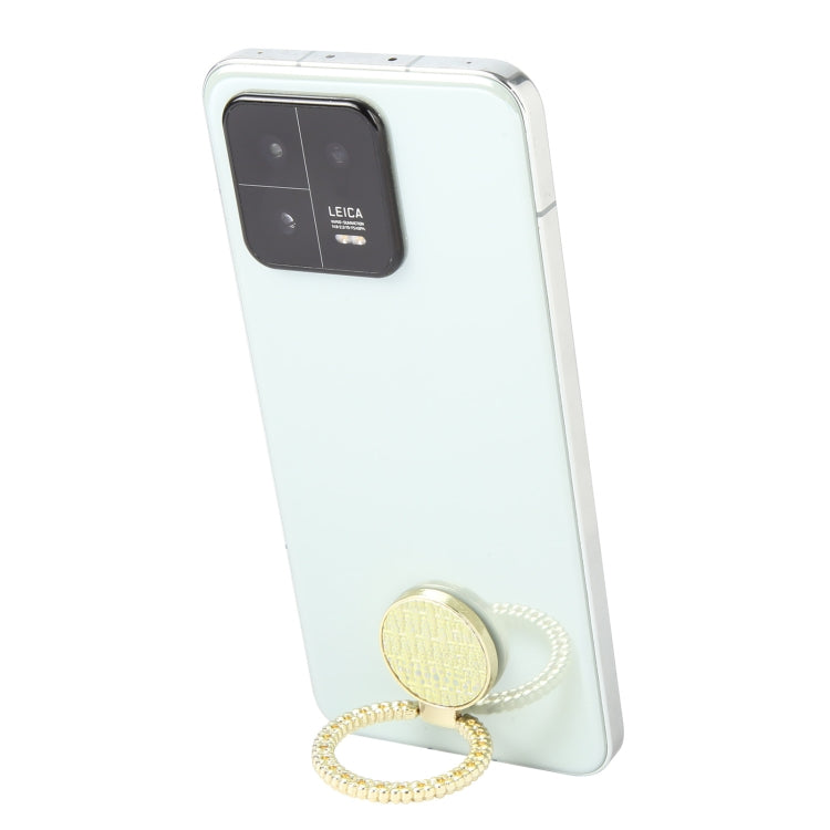 Flash Diamond Metal Mobile Phone Ring Holder(Gold+Yellow) - Ring Holder by buy2fix | Online Shopping UK | buy2fix