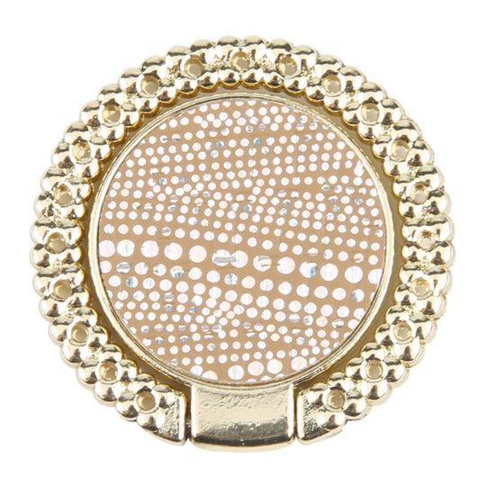 Flash Diamond Metal Mobile Phone Ring Holder(Gold+Skin Color)
