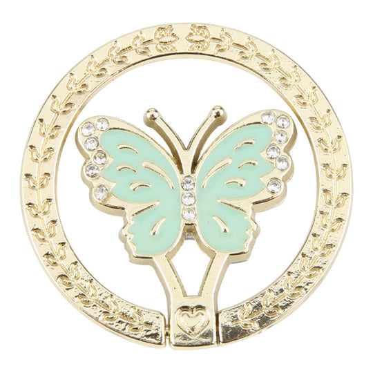 Butterfly Metal Mobile Phone Ring Holder(Green)
