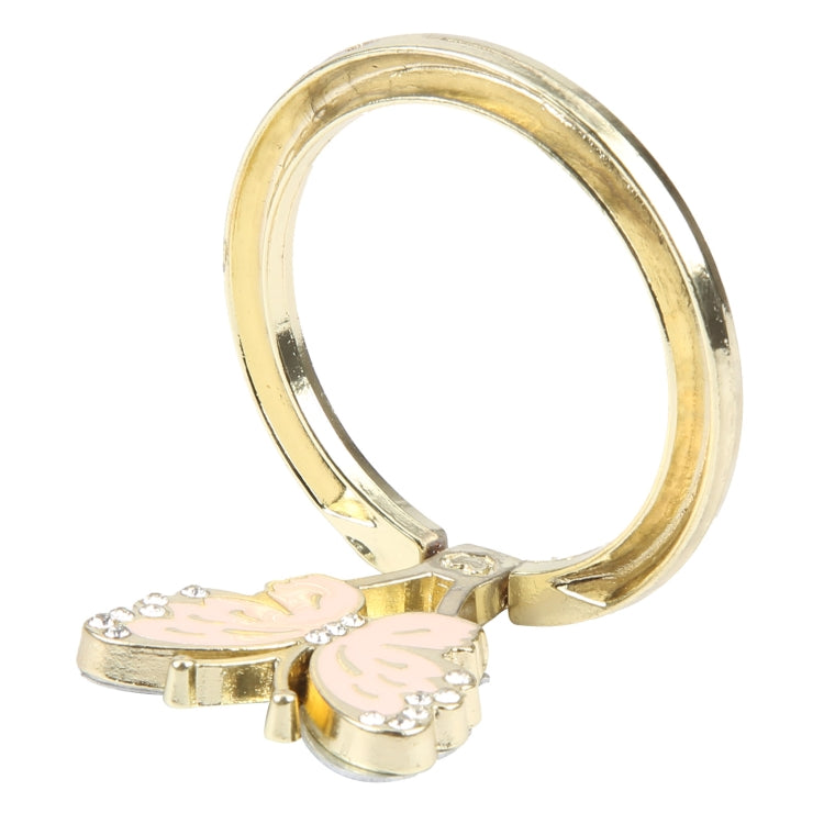 Butterfly Metal Mobile Phone Ring Holder(Pink) - Ring Holder by buy2fix | Online Shopping UK | buy2fix
