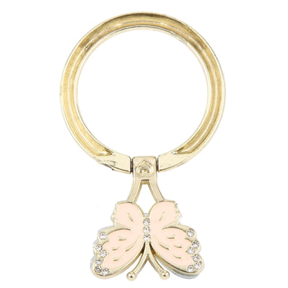 Butterfly Metal Mobile Phone Ring Holder(Pink) - Ring Holder by buy2fix | Online Shopping UK | buy2fix