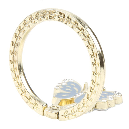 Butterfly Metal Mobile Phone Ring Holder(Blue) - Ring Holder by buy2fix | Online Shopping UK | buy2fix