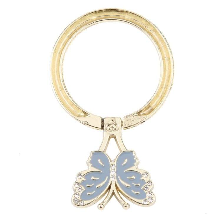 Butterfly Metal Mobile Phone Ring Holder(Blue) - Ring Holder by buy2fix | Online Shopping UK | buy2fix