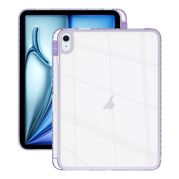 For iPad Air 11 2025 / 2024 / 2022 10.9 Acrylic Hybrid TPU Tablet Case with Pen Slot(Purple) - iPad Air 11 2025 / 2024 Cases by buy2fix | Online Shopping UK | buy2fix