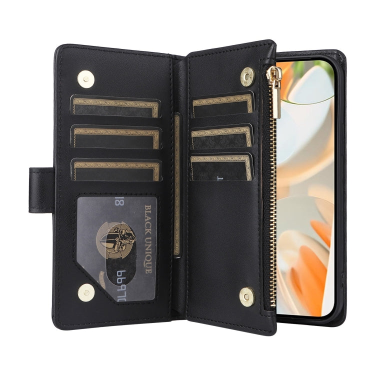 For Google Pixel 9 / 9 Pro Crossbody Zipper Wallet Rhombus Leather Phone Case(Black) by buy2fix