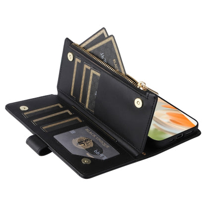 For Google Pixel 9 / 9 Pro Crossbody Zipper Wallet Rhombus Leather Phone Case(Black) by buy2fix