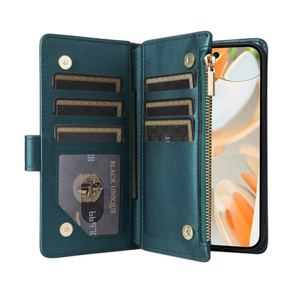 For Google Pixel 9 / 9 Pro Crossbody Zipper Wallet Rhombus Leather Phone Case(Green) by buy2fix