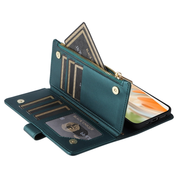 For Google Pixel 9 / 9 Pro Crossbody Zipper Wallet Rhombus Leather Phone Case(Green) by buy2fix