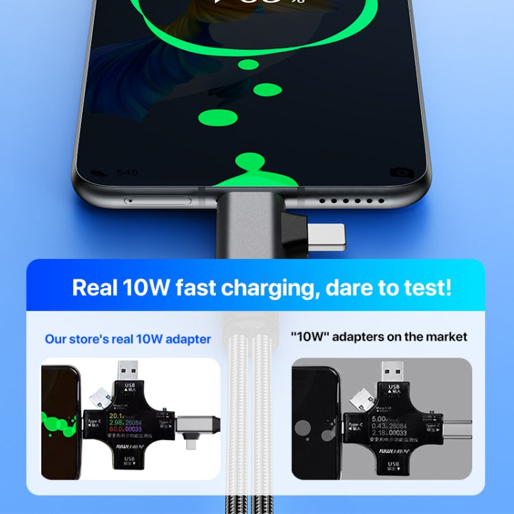 4 in 1 USB-C / Type-C, 8 Pin to 3.5mm, USB-C / Type-C Audio Adapter Cable, Length:70mm(Black) - Earphone Adapter by buy2fix | Online Shopping UK | buy2fix