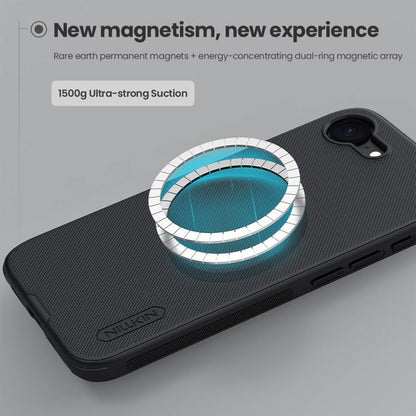 For iPhone 16e NILLKIN Frosted Shield Pro Magnetic Magsafe Phone Case(Black) - iPhone 16e Cases by NILLKIN | Online Shopping UK | buy2fix