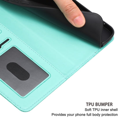For iPhone 16e Floral Embossed Pattern Leather Phone Case(Light Green) by buy2fix