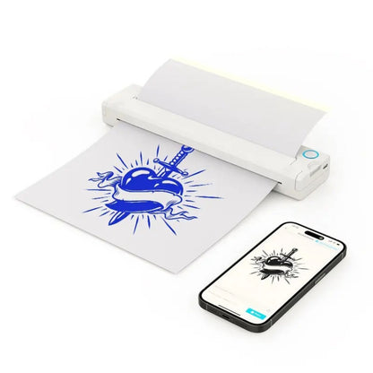 A41 203DPI Portable Tattoo Printer Office Study Bluetooth HD Thermal Printer(White) by buy2fix